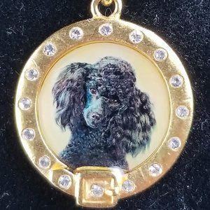 COPY - Danbury Mint Eyes of Love Poodle Pendant Necklace